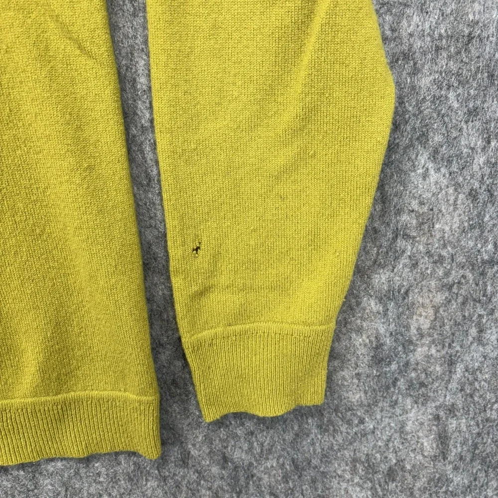 Theory Haider 100% Cashmere Sweater Men's Small Green Soft Luxury Preppy Knit